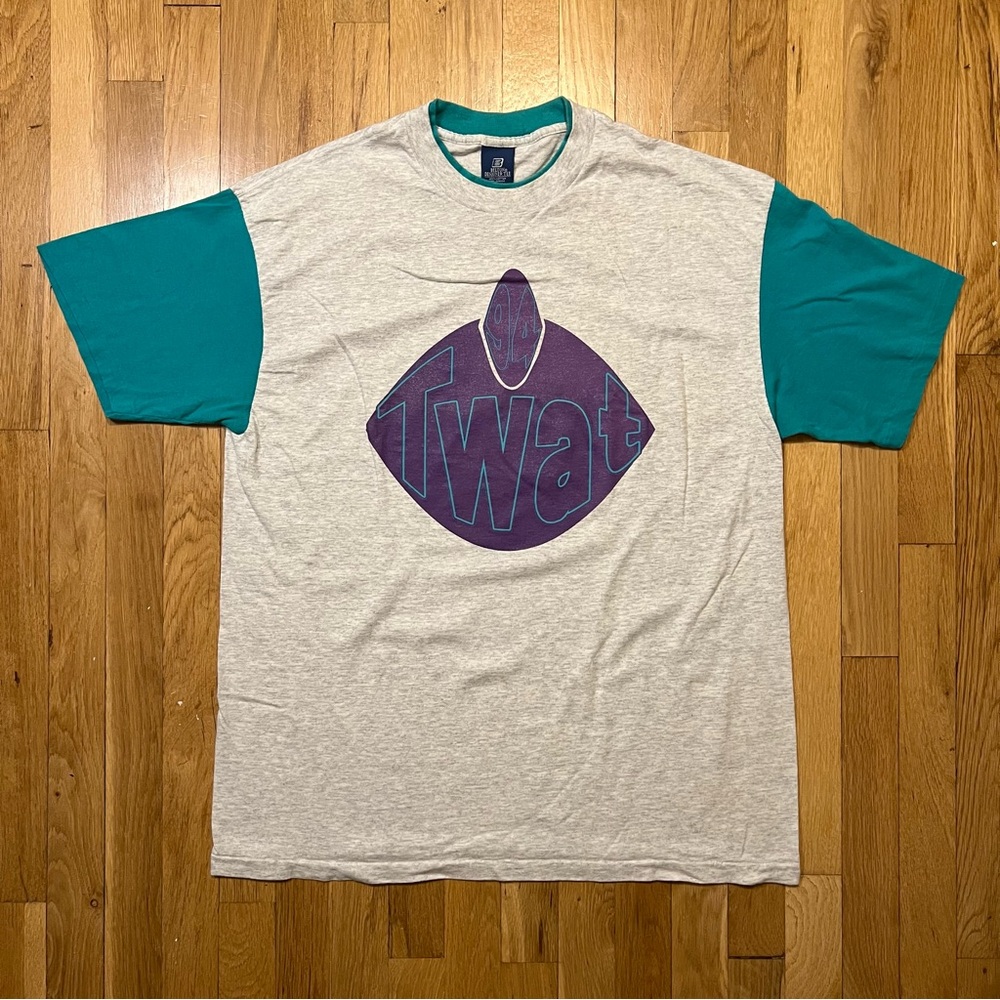 Vintage 1994 Belton T Shirt Gray Teal XL